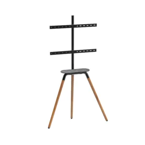 Swosh TriBUNE TV Stand (Black/Beige)