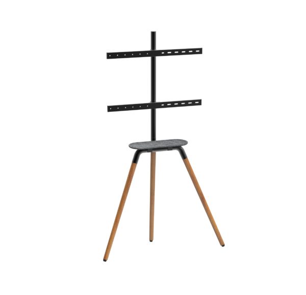 Swosh TriBUNE TV Stand (Black/Beige)