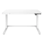 Giolio II Programmable Electric Adjustable Table (White/ Tempered Glass)