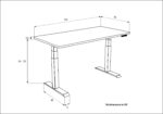 Hess PRO Programmable Electric Adjustable Table (Mahogany/Black)