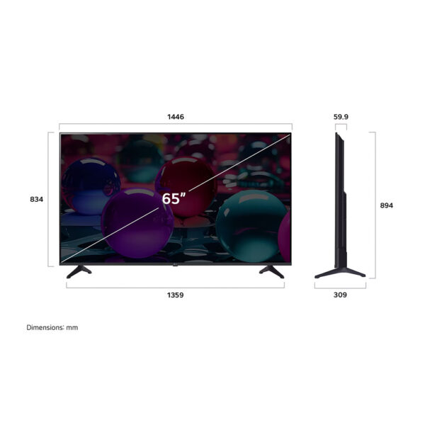 65 Inch LG UHD AI UA73 4k Smart TV 2025