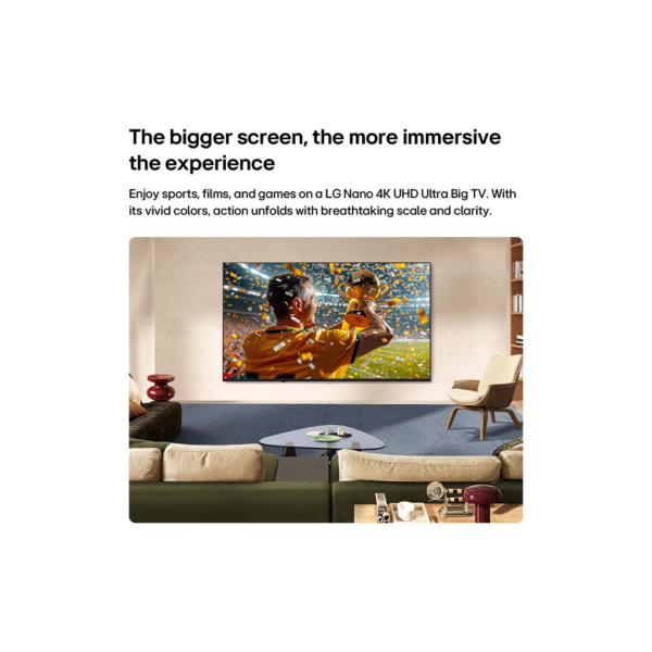 75 Inch LG NANO 4K UHD AI NU85 Smart TV 2026